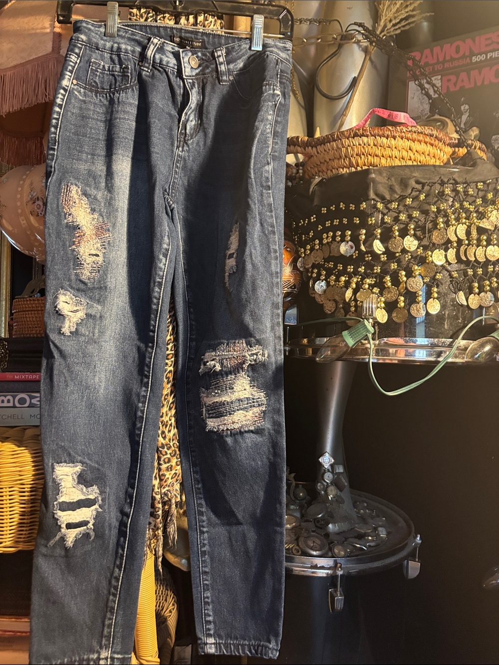 Dark Blue Distressed women’s Jeans